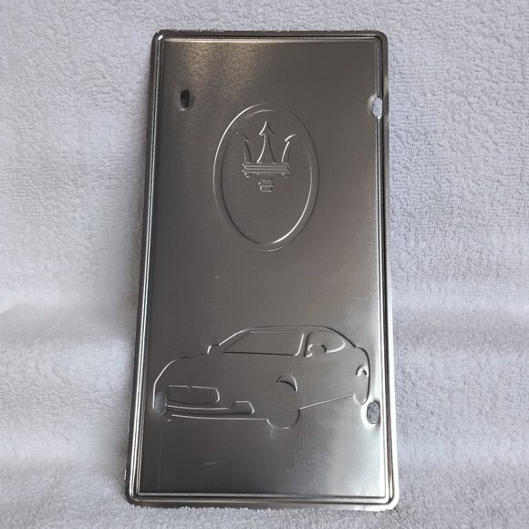 Metal Wall Decor Novelty Maserati Stamped Liscense Plate BNWOT!! - Picture 2 of 2